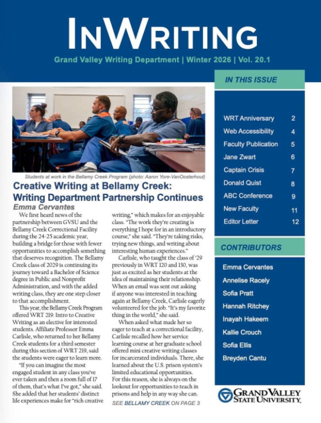 InWriting front page